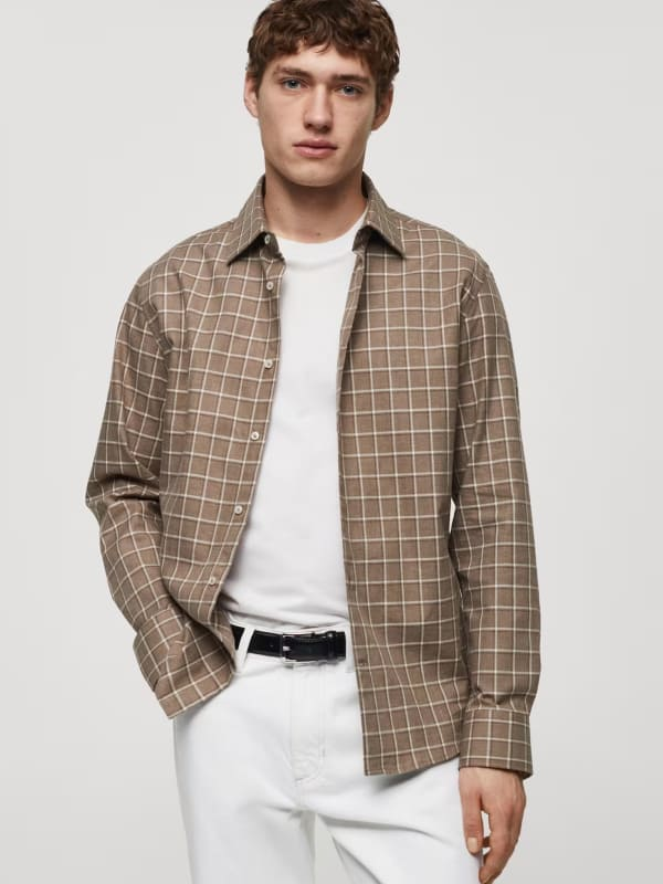 Camisa manga larga a cuadros