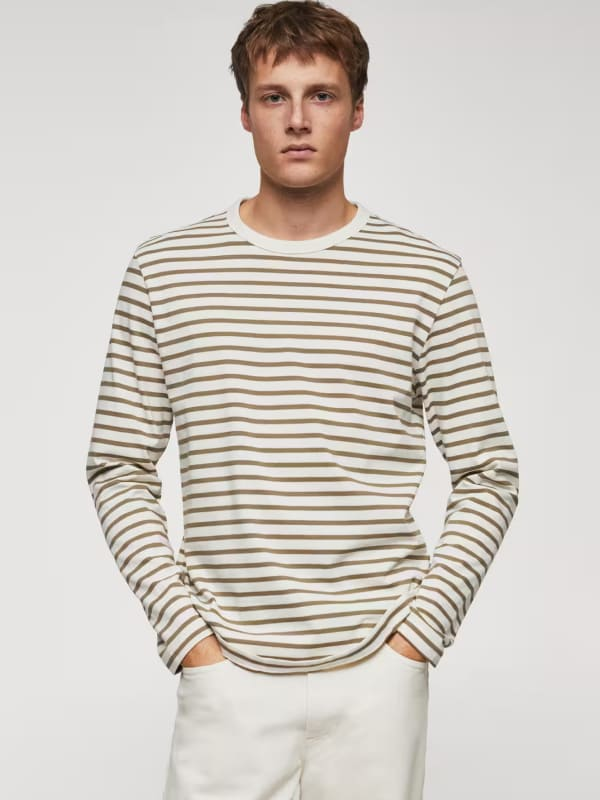 Camiseta manga larga a rayas