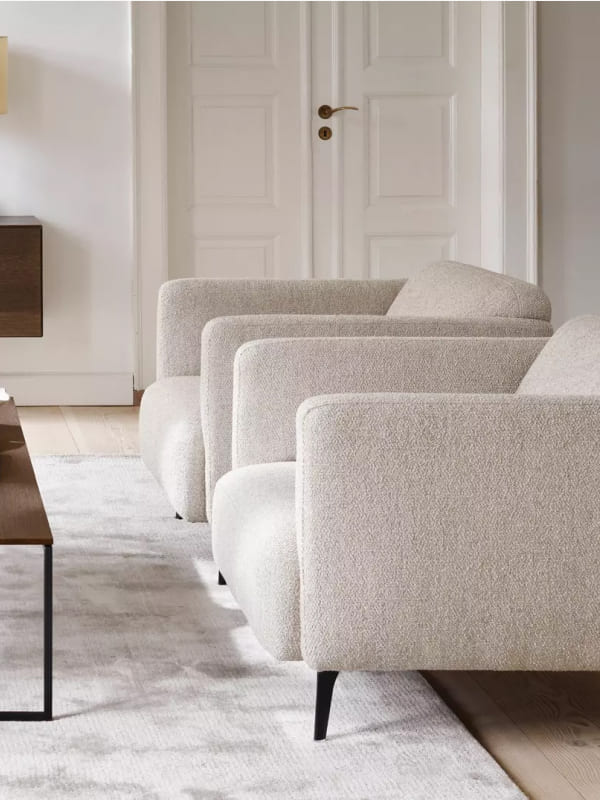 Sofá Estocolmo sencillo con herraje Flint