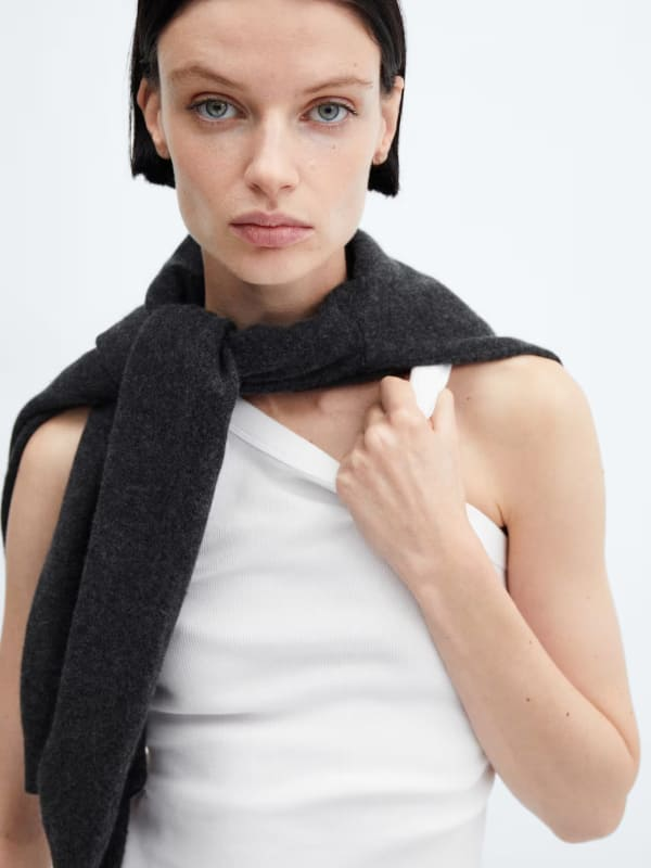 Top acanalado en algodón